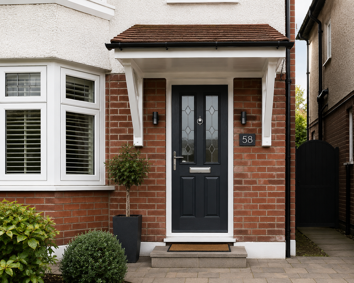 Front door of a Kent residential property